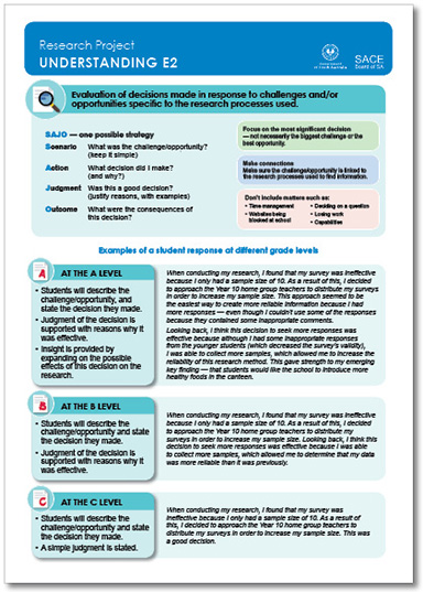 research project example sace